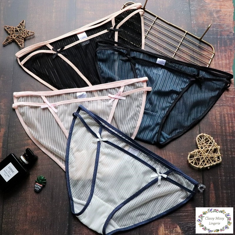 Ice Silk Semi-Transparent Low Waist Panties/冰丝镂空低腰内裤 【IS405】 - Image 8