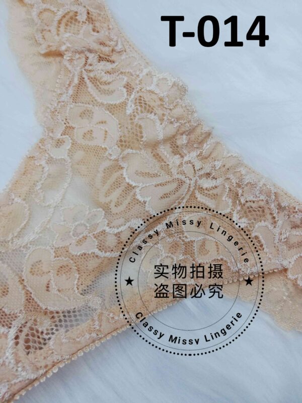 Flora Lace Semi-Transparent Low Waist Panties/蕾丝花边低腰透明T裤 【T514】 - Image 8