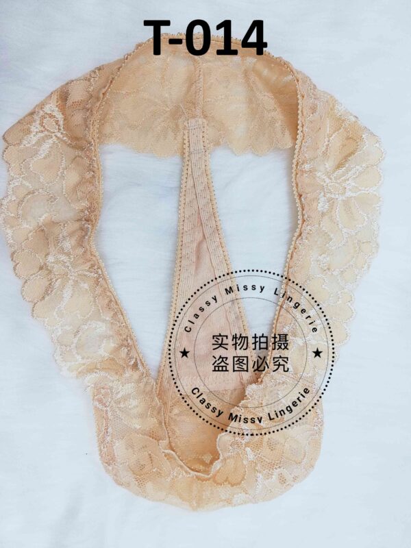 Flora Lace Semi-Transparent Low Waist Panties/蕾丝花边低腰透明T裤 【T514】 - Image 7