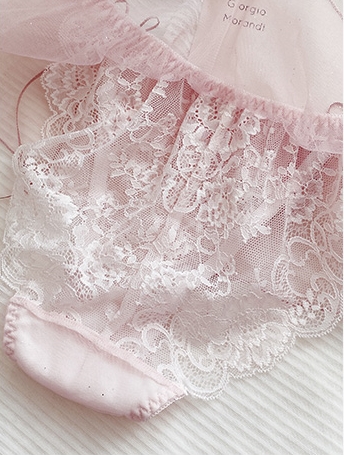 Sweet Fairy Ultra Thin Lace Breathable Retro Hollow Briefs/甜美仙女款超薄蕾丝透气复古镂空三角裤 - Image 8