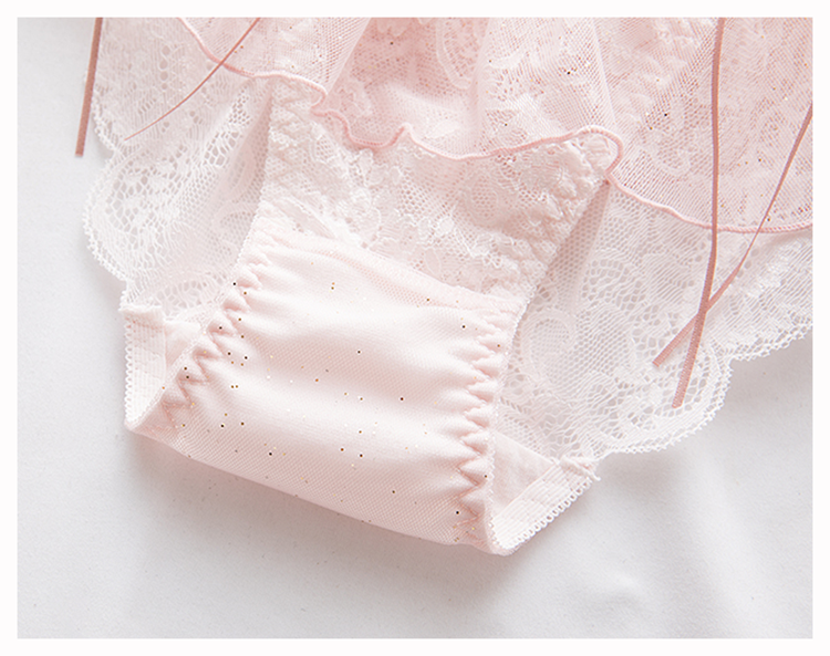 Sweet Fairy Ultra Thin Lace Breathable Retro Hollow Briefs/甜美仙女款超薄蕾丝透气复古镂空三角裤 - Image 6