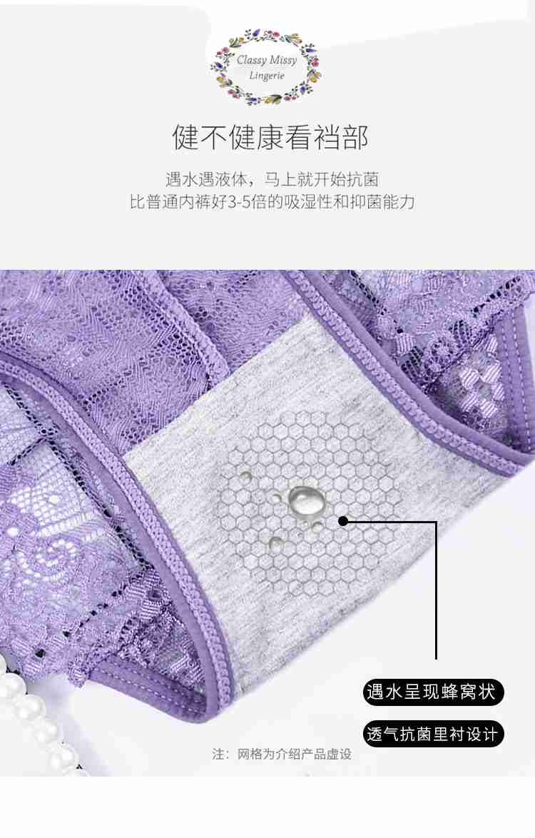 Simple Sexy Low Waist Lace Panties/简约镂空蕾丝低腰内裤【FL819】 - Image 6