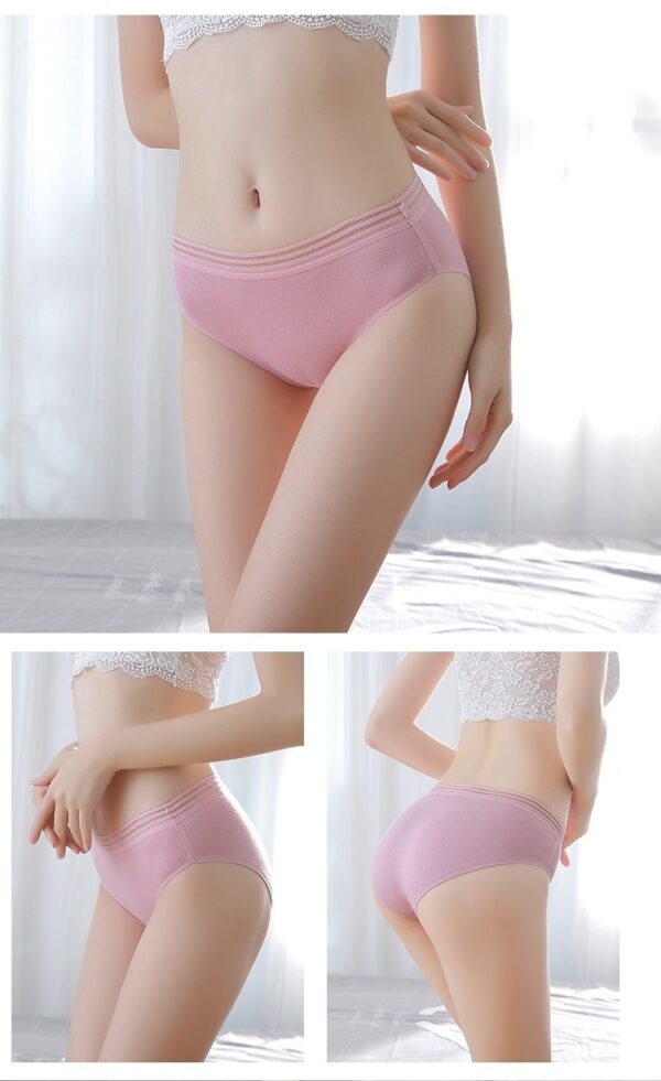 Pure Cotton Low Waist Seamless Panties/纯棉包臀低腰无痕内裤 【PC608】 - Image 8