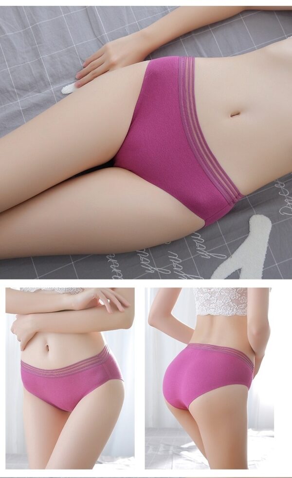 Pure Cotton Low Waist Seamless Panties/纯棉包臀低腰无痕内裤 【PC608】 - Image 9